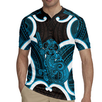 Kikorangi Aotearoa Atua Tumatauenga Personalised Rugby Jersey Maori God Of War Tiki With Taiaha LT14 - Polynesian Pride