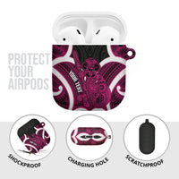 Mawhero Aotearoa Atua Tumatauenga Personalised AirPods Case Maori God Of War Tiki With Taiaha LT14 - Polynesian Pride