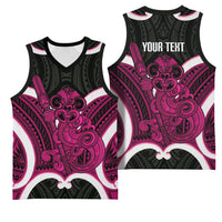 Mawhero Aotearoa Atua Tumatauenga Personalised Basketball Jersey Maori God Of War Tiki With Taiaha LT14 - Polynesian Pride