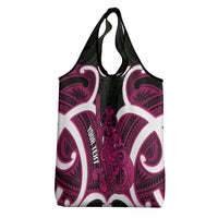 Mawhero Aotearoa Atua Tumatauenga Personalised Grocery Bag Maori God Of War Tiki With Taiaha LT14 - Polynesian Pride