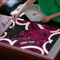 Mawhero Aotearoa Atua Tumatauenga Personalised Puzzle Maori God Of War Tiki With Taiaha LT14 - Polynesian Pride