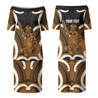 Karaka Aotearoa Atua Tumatauenga Personalised Couples Matching Puletasi and Hawaiian Shirt Maori God Of War Tiki With Taiaha LT14 - Polynesian Pride