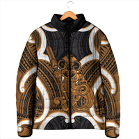 Karaka Aotearoa Atua Tumatauenga Personalised Padded Jacket Maori God Of War Tiki With Taiaha LT14 - Polynesian Pride