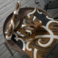Karaka Aotearoa Atua Tumatauenga Personalised Wrapping Paper Maori God Of War Tiki With Taiaha LT14 - Polynesian Pride