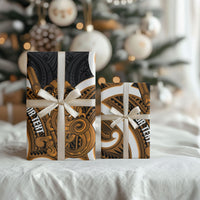 Karaka Aotearoa Atua Tumatauenga Personalised Wrapping Paper Maori God Of War Tiki With Taiaha LT14 - Polynesian Pride