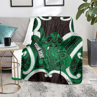 Kakariki Aotearoa Atua Tumatauenga Personalised Blanket Maori God Of War Tiki With Taiaha LT14 - Polynesian Pride