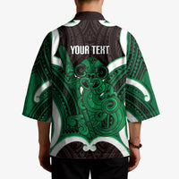 Kakariki Aotearoa Atua Tumatauenga Personalised Kimono Maori God Of War Tiki With Taiaha LT14 - Polynesian Pride