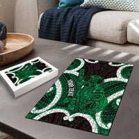 Kakariki Aotearoa Atua Tumatauenga Personalised Puzzle Maori God Of War Tiki With Taiaha LT14 - Polynesian Pride