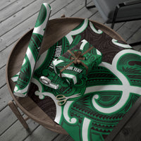 Kakariki Aotearoa Atua Tumatauenga Personalised Wrapping Paper Maori God Of War Tiki With Taiaha LT14 - Polynesian Pride