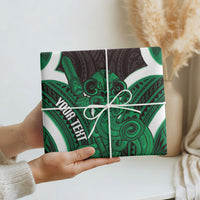 Kakariki Aotearoa Atua Tumatauenga Personalised Wrapping Paper Maori God Of War Tiki With Taiaha LT14 - Polynesian Pride
