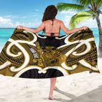 Kowhai Aotearoa Atua Tumatauenga Personalised Sarong Maori God Of War Tiki With Taiaha LT14 - Polynesian Pride