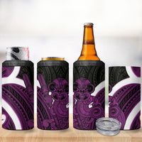 Waiporoporo Aotearoa Atua Tumatauenga 4 in 1 Can Cooler Tumbler Maori God Of War Tiki With Taiaha LT14 - Polynesian Pride