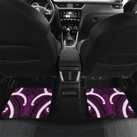 Waiporoporo Aotearoa Atua Tumatauenga Personalised Car Mats Maori God Of War Tiki With Taiaha LT14 Set 2pcs - Back Purple - Polynesian Pride