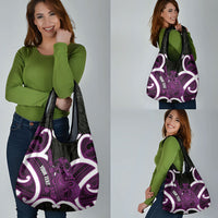 Waiporoporo Aotearoa Atua Tumatauenga Personalised Grocery Bag Maori God Of War Tiki With Taiaha LT14 - Polynesian Pride