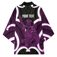 Waiporoporo Aotearoa Atua Tumatauenga Personalised Kimono Maori God Of War Tiki With Taiaha LT14 - Polynesian Pride