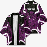 Waiporoporo Aotearoa Atua Tumatauenga Personalised Kimono Maori God Of War Tiki With Taiaha LT14 - Polynesian Pride