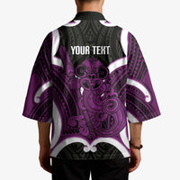 Waiporoporo Aotearoa Atua Tumatauenga Personalised Kimono Maori God Of War Tiki With Taiaha LT14 - Polynesian Pride