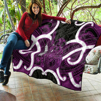 Waiporoporo Aotearoa Atua Tumatauenga Personalised Quilt Maori God Of War Tiki With Taiaha LT14 - Polynesian Pride