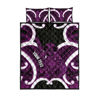 Waiporoporo Aotearoa Atua Tumatauenga Personalised Quilt Bed Set Maori God Of War Tiki With Taiaha LT14 - Polynesian Pride