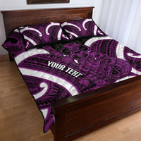 Waiporoporo Aotearoa Atua Tumatauenga Personalised Quilt Bed Set Maori God Of War Tiki With Taiaha LT14 - Polynesian Pride