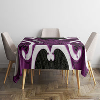 Waiporoporo Aotearoa Atua Tumatauenga Personalised Tablecloth Maori God Of War Tiki With Taiaha LT14 - Polynesian Pride