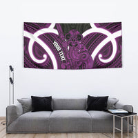 Waiporoporo Aotearoa Atua Tumatauenga Personalised Tapestry Maori God Of War Tiki With Taiaha LT14 - Polynesian Pride