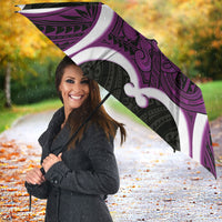 Waiporoporo Aotearoa Atua Tumatauenga Personalised Umbrella Maori God Of War Tiki With Taiaha LT14 - Polynesian Pride