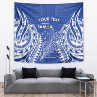 Custom Manu Samoa Rugby 2024 Tapestry Go Champions Samoan Tattoo LT14 Blue - Polynesian Pride