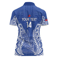 Custom Manu Samoa Rugby 2024 Women Polo Shirt Go Champions Samoan Tattoo LT14 - Polynesian Pride
