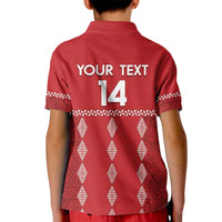 Custom Tonga Rugby 2024 Kid Polo Shirt Go Champions Ikale Tahi Ngatu Pattern LT14 - Polynesian Pride