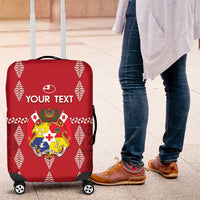 Custom Tonga Rugby 2024 Luggage Cover Go Champions Ikale Tahi Ngatu Pattern LT14 Red - Polynesian Pride