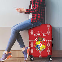 Custom Tonga Rugby 2024 Luggage Cover Go Champions Ikale Tahi Ngatu Pattern LT14 - Polynesian Pride
