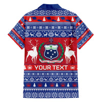 Personalised Samoa Christmas Family Matching Summer Maxi Dress and Hawaiian Shirt Samoan Coat Of Arms Manuia Le Kirisimas LT14 - Polynesian Pride