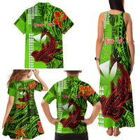 Personalised Hawaii Christmas Family Matching Tank Maxi Dress and Hawaiian Shirt Mele Kalikimaka Kakau Polynesian Shark Tattoo LT14 - Polynesian Pride