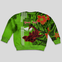 Personalised Hawaii Christmas Kid Ugly Christmas Sweater Mele Kalikimaka Kakau Polynesian Shark Tattoo LT14 - Polynesian Pride