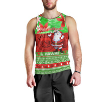 Personalised Hawaii Christmas Men Tank Top Mele Kalikimaka Hawaiian Santa Tropical Vibes LT14 - Polynesian Pride
