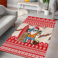 Hawaii Christmas Six Seven Area Rug Mele Kalikimaka Funny Santa 67 Gen Alpha Slang - Polynesian Pride