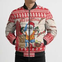 Hawaii Christmas Six Seven Bomber Puffer Jacket Mele Kalikimaka Funny Santa 67 Gen Alpha Slang - Polynesian Pride