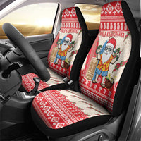 Hawaii Christmas Six Seven Car Seat Cover Mele Kalikimaka Funny Santa 67 Gen Alpha Slang - Polynesian Pride