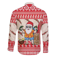 Hawaii Christmas Six Seven Family Matching Off The Shoulder Long Sleeve Dress and Hawaiian Shirt Mele Kalikimaka Funny Santa 67 Gen Alpha Slang - Polynesian Pride