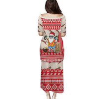 Hawaii Christmas Six Seven Family Matching Puletasi and Hawaiian Shirt Mele Kalikimaka Funny Santa 67 Gen Alpha Slang - Polynesian Pride
