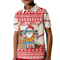Hawaii Christmas Six Seven Kid Polo Shirt Mele Kalikimaka Funny Santa 67 Gen Alpha Slang - Polynesian Pride