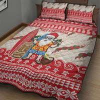 Hawaii Christmas Six Seven Quilt Bed Set Mele Kalikimaka Funny Santa 67 Gen Alpha Slang - Polynesian Pride