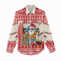Hawaii Christmas Six Seven Women Casual Shirt Mele Kalikimaka Funny Santa 67 Gen Alpha Slang - Polynesian Pride