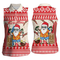 Hawaii Christmas Six Seven Women Sleeveless Polo Shirt Mele Kalikimaka Funny Santa 67 Gen Alpha Slang - Polynesian Pride