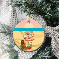 Aloha Hawaii Mele Kalikimaka Ceramic Ornament Beachy Funny Santa Hawaiian Lei - Polynesian Pride