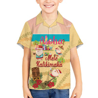 Aloha Hawaii Mele Kalikimaka Family Matching Mermaid Dress and Hawaiian Shirt Beachy Funny Santa Hawaiian Lei - Polynesian Pride