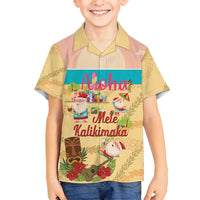 Aloha Hawaii Mele Kalikimaka Family Matching Summer Maxi Dress and Hawaiian Shirt Beachy Funny Santa Hawaiian Lei - Polynesian Pride