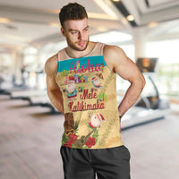 Aloha Hawaii Mele Kalikimaka Men Tank Top Beachy Funny Santa Hawaiian Lei - Polynesian Pride