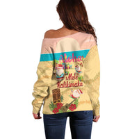 Aloha Hawaii Mele Kalikimaka Off Shoulder Sweater Beachy Funny Santa Hawaiian Lei - Polynesian Pride
